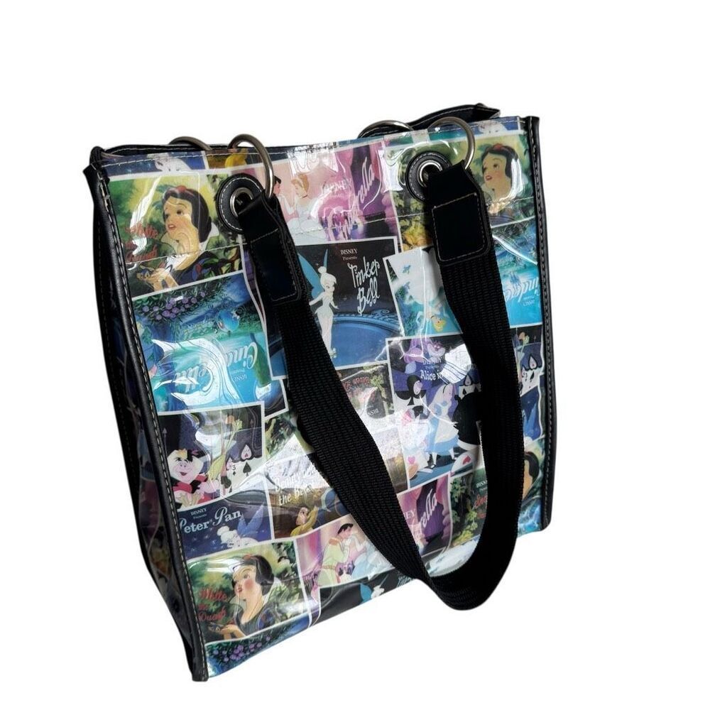 VTG Y2K Disney Tote Bag Movie Scene Alice Snow White Cinderella Tinker Bell